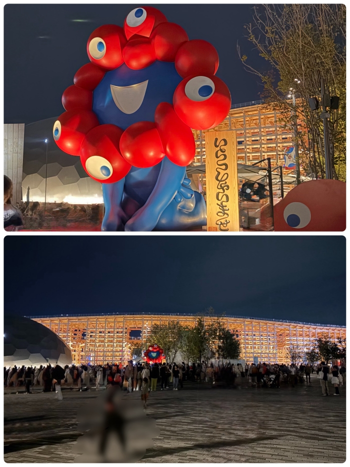 閉幕前日の万博にて